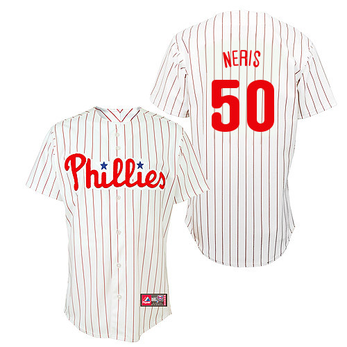 Hector Neris #50 Youth Baseball Jersey-Philadelphia Phillies Authentic Home White Cool Base MLB Jersey